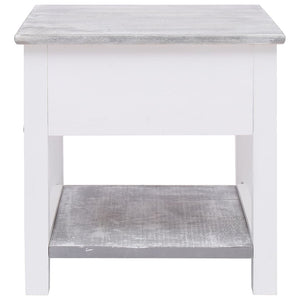 vidaXL Side Table Gray 40x40x40 cm Paulownia Wood