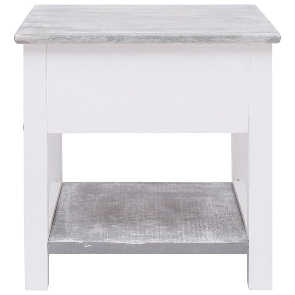 vidaXL Side Table Gray 40x40x40 cm Paulownia Wood