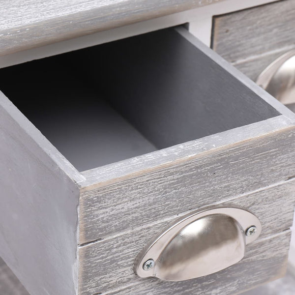 vidaXL Side Table Gray 40x40x40 cm Paulownia Wood