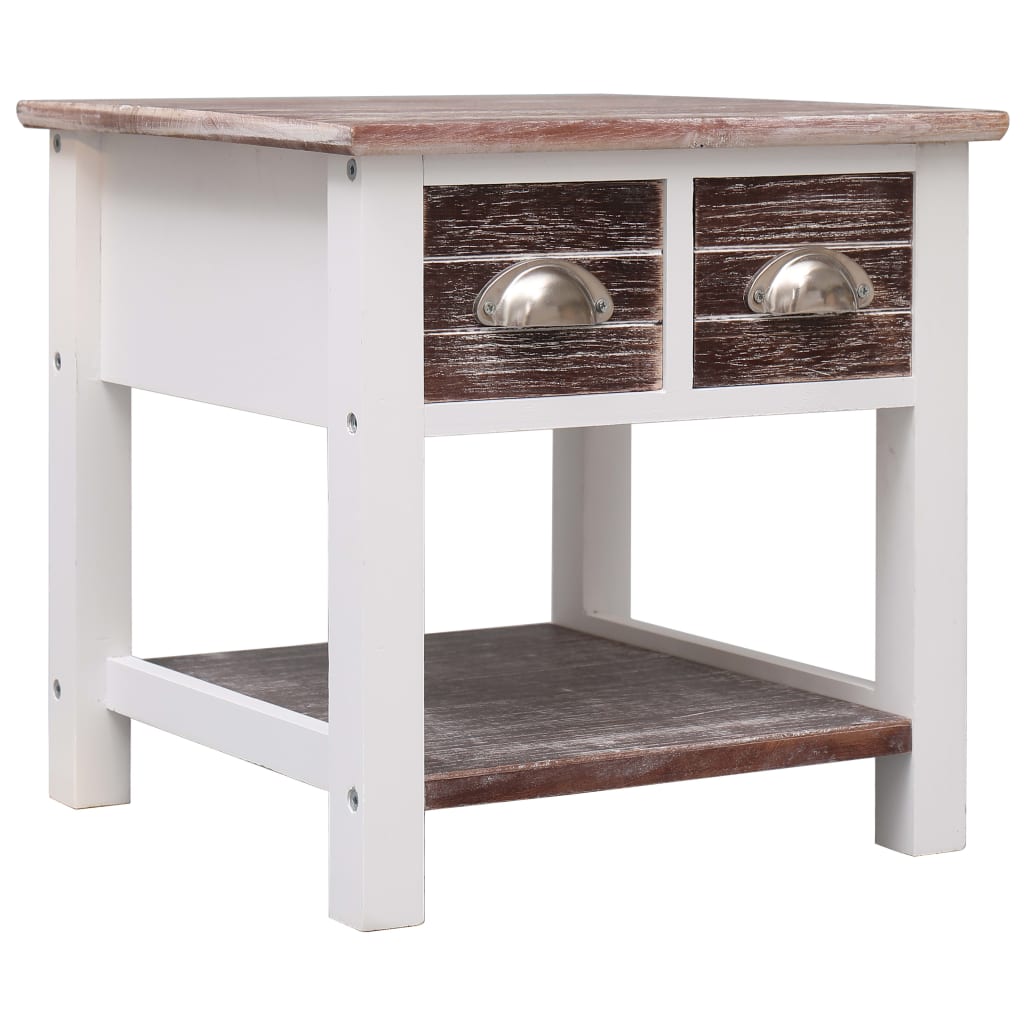 vidaXL Side Table Brown 40x40x40 cm Paulownia Wood