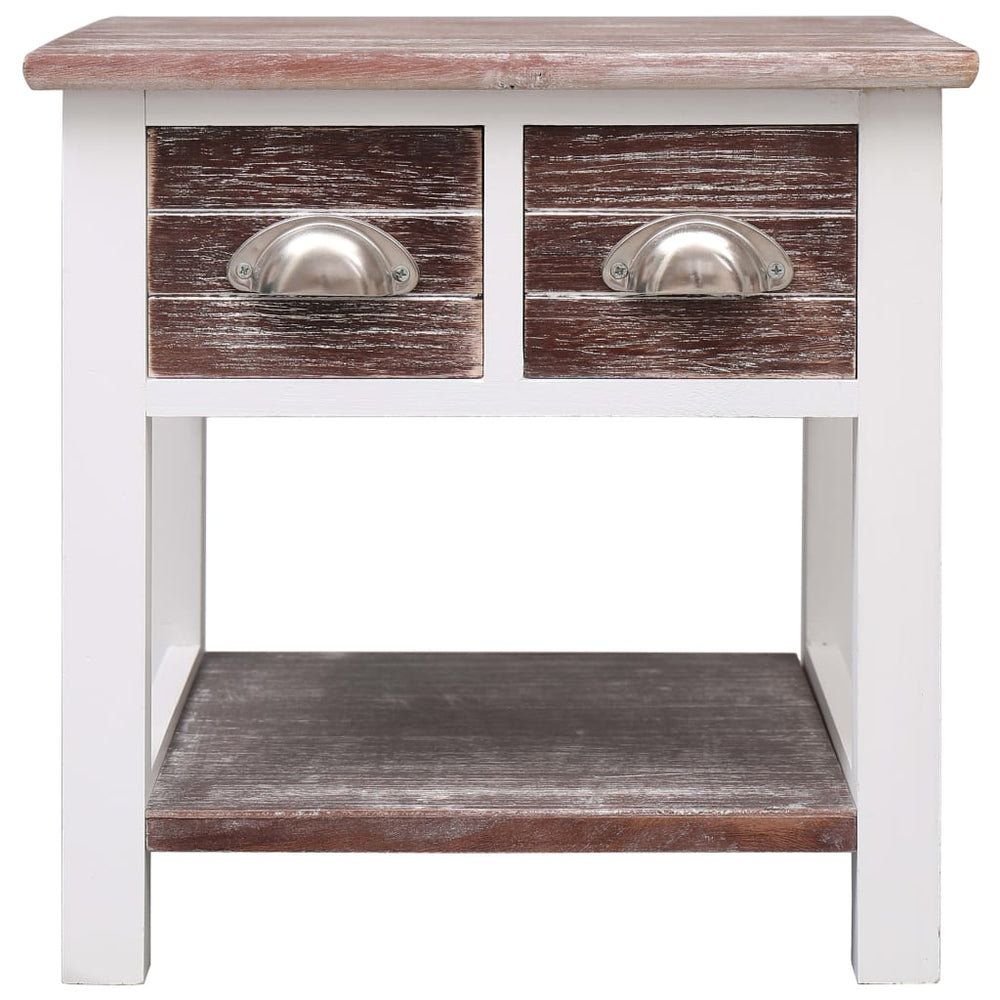 vidaXL Side Table Brown 40x40x40 cm Paulownia Wood