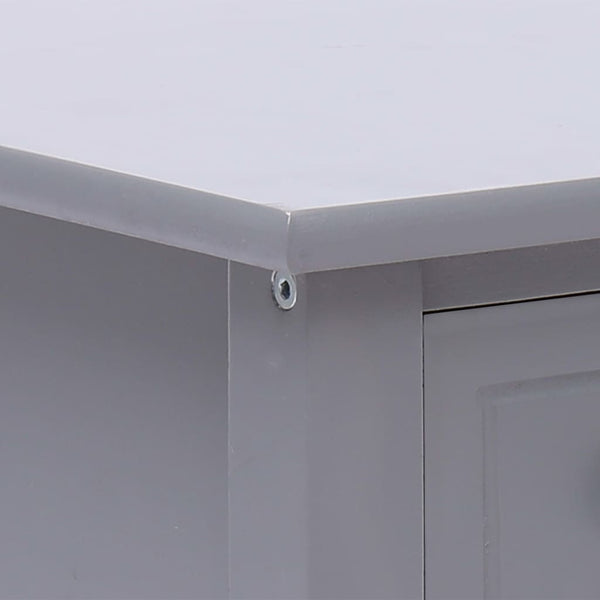 vidaXL Side Table Grey 40x40x40 cm Paulownia Wood