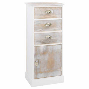 vidaXL Side Cabinet 38x28x86 cm Solid Paulownia Wood