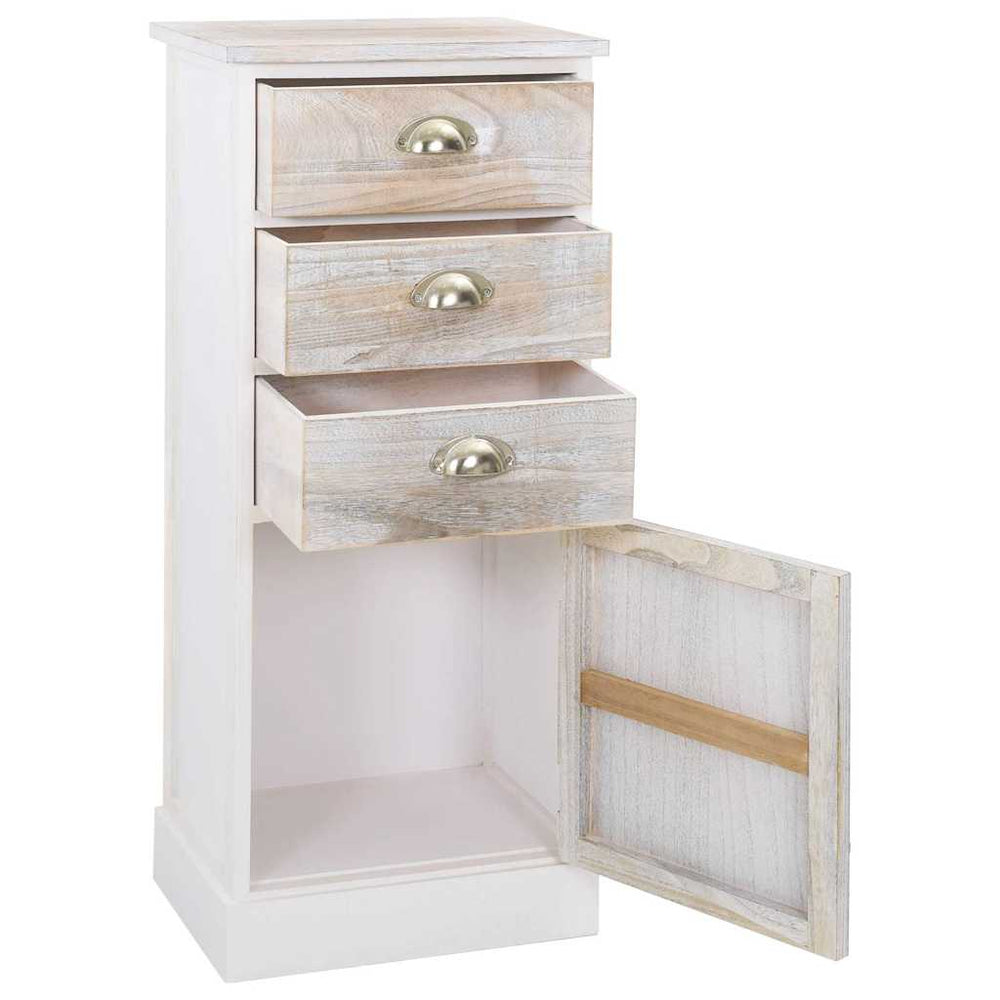 vidaXL Side Cabinet 38x28x86 cm Solid Paulownia Wood