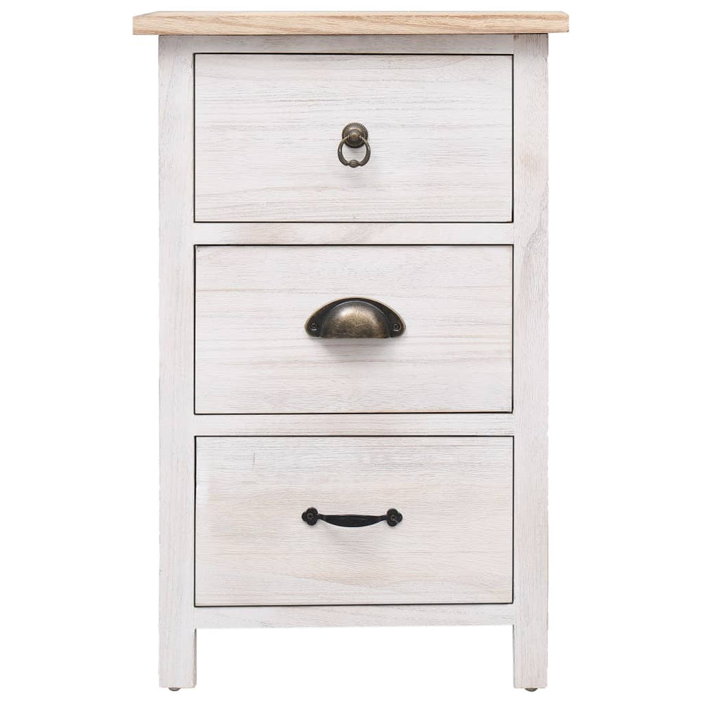 vidaXL Side Cabinet 35x25x57 cm Solid Paulownia Wood