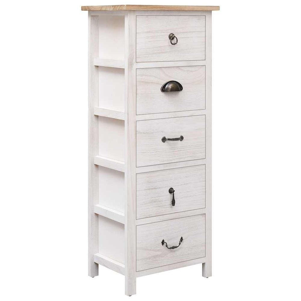 vidaXL Sideboard 35x25x87 cm Solid Paulownia Wood