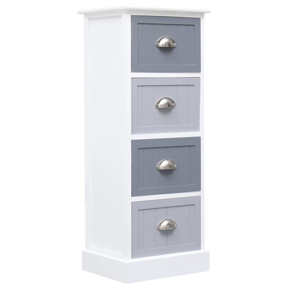 vidaXL Side Cabinet 35x30x90 cm Solid Paulownia Wood