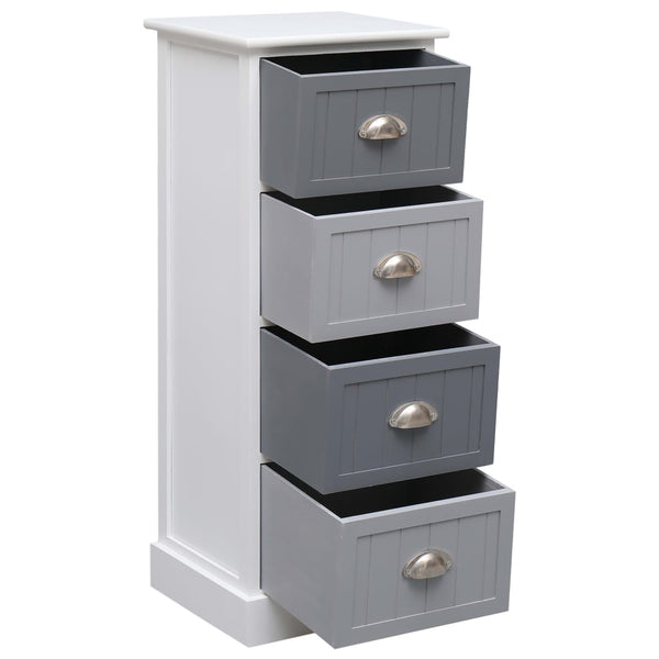 vidaXL Side Cabinet 35x30x90 cm Solid Paulownia Wood