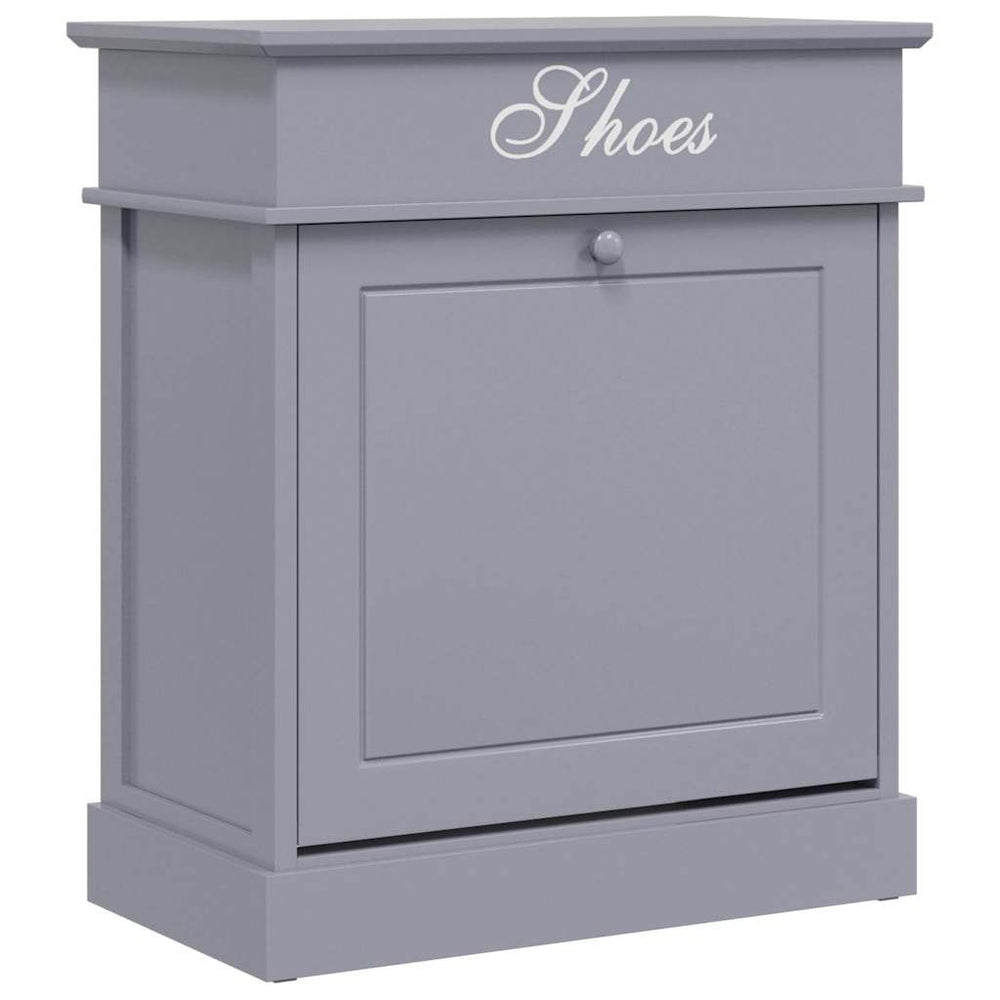 vidaXL Shoe Cabinet Grey 50 x 28 x 58 cm Paulownia Wood