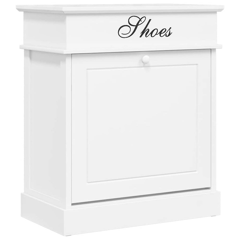 vidaXL Shoe Cabinet White 50 x 28 x 58 cm Paulownia Wood