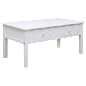 vidaXL Coffee Table White 100 x 50 x 45 cm Wood