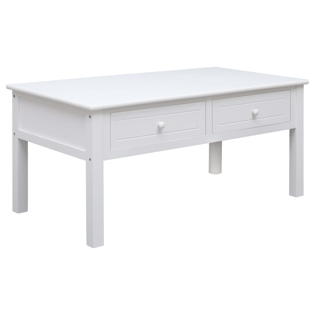 vidaXL Coffee Table White 100 x 50 x 45 cm Wood