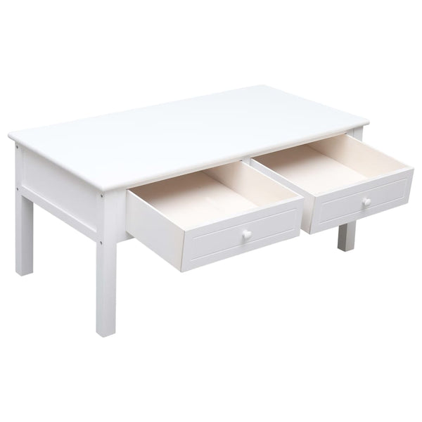 vidaXL Coffee Table White 100 x 50 x 45 cm Wood