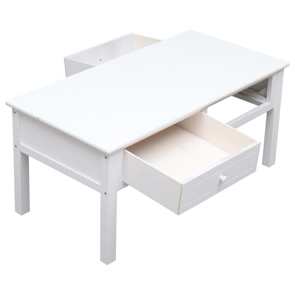 vidaXL Coffee Table White 100 x 50 x 45 cm Wood