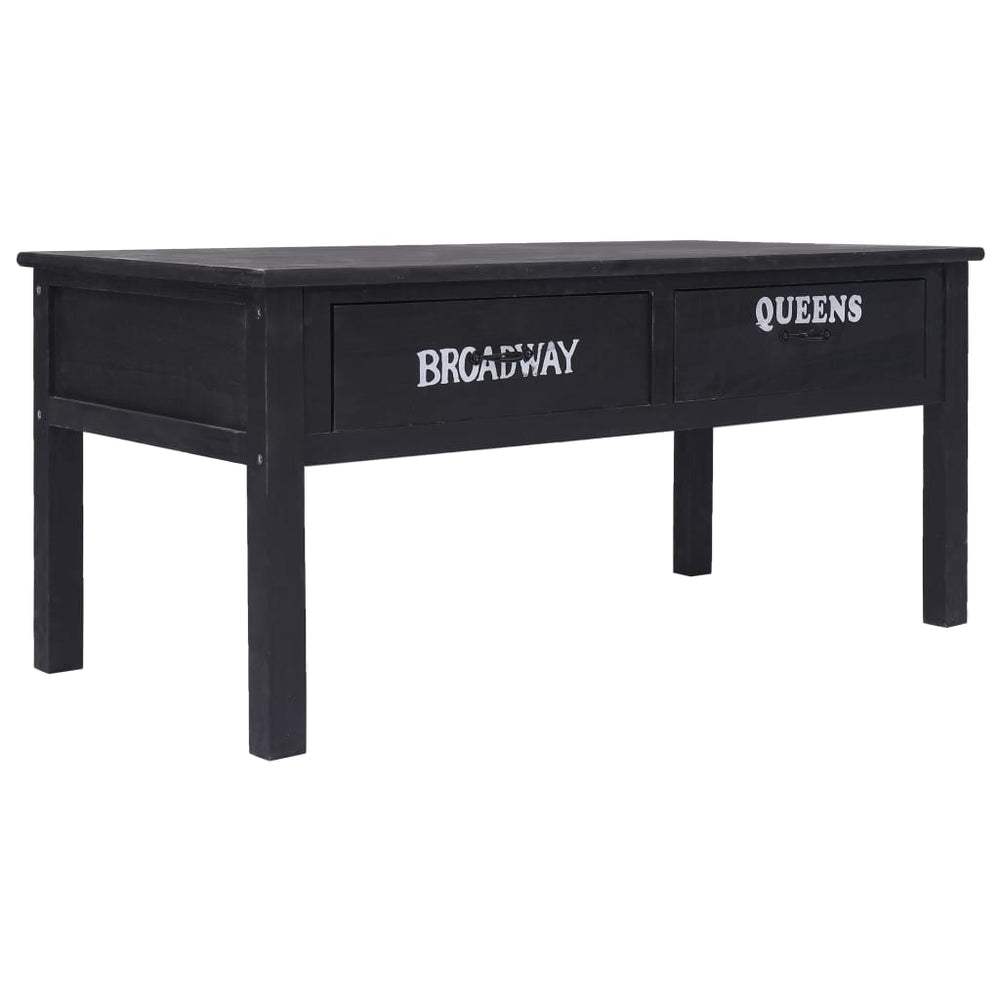 vidaXL Coffee Table Black 100x50x45 cm Wood