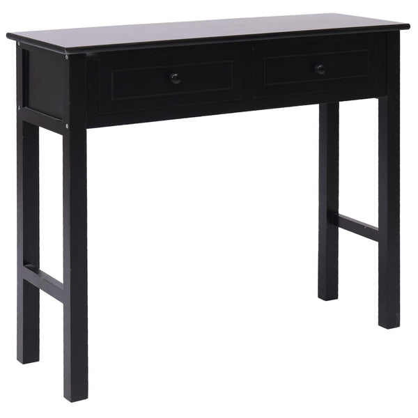 vidaXL Console Table Black 90 x 30 x 77 cm Wood