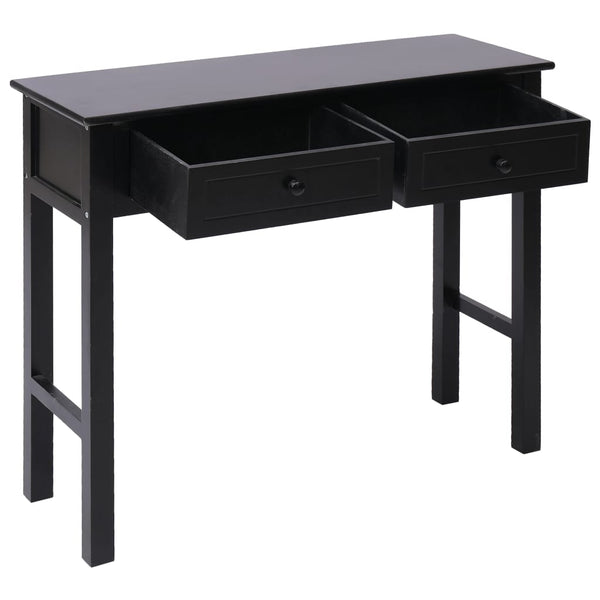 vidaXL Console Table Black 90 x 30 x 77 cm Wood
