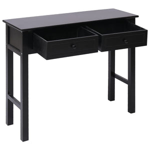 vidaXL Console Table Black 90 x 30 x 77 cm Wood