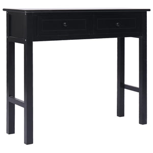 vidaXL Console Table Black 90 x 30 x 77 cm Wood