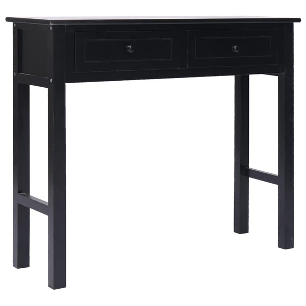 vidaXL Console Table Black 90 x 30 x 77 cm Wood