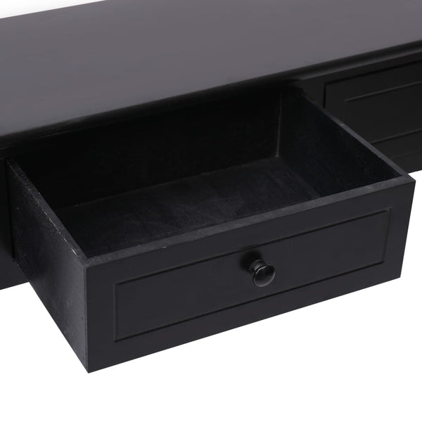 vidaXL Console Table Black 90 x 30 x 77 cm Wood