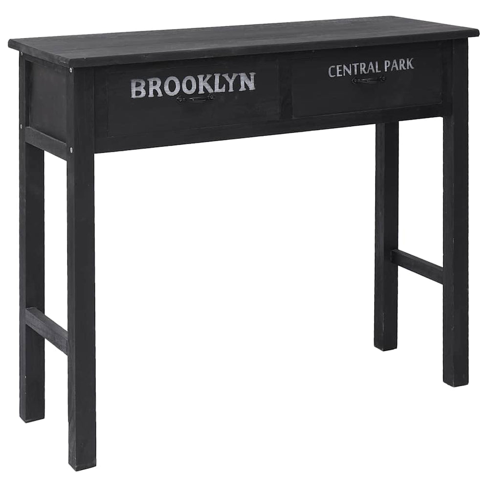 vidaXL Console Table Black 90 x 30 x 77 cm Wood