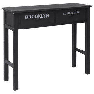 vidaXL Console Table Black 90 x 30 x 77 cm Wood