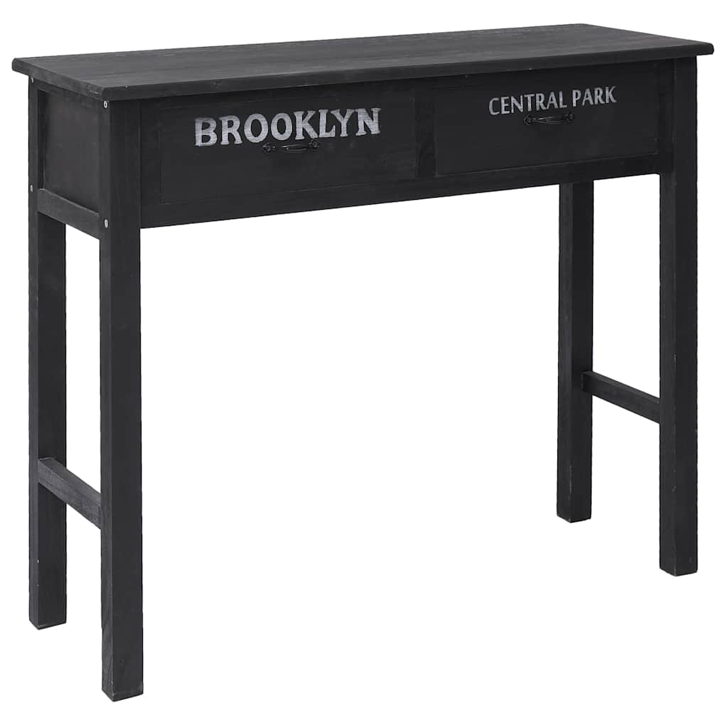 vidaXL Console Table Black 90 x 30 x 77 cm Wood