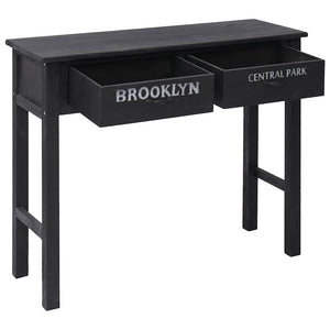 vidaXL Console Table Black 90 x 30 x 77 cm Wood