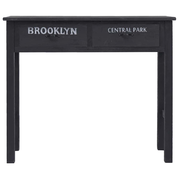 vidaXL Console Table Black 90 x 30 x 77 cm Wood