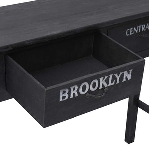 vidaXL Console Table Black 90 x 30 x 77 cm Wood