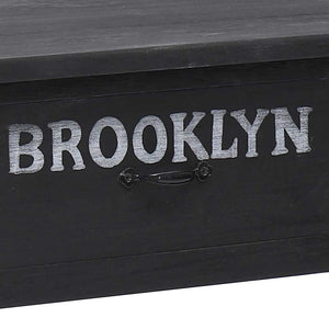vidaXL Console Table Black 90 x 30 x 77 cm Wood