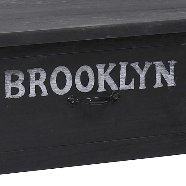 vidaXL Console Table Black 90 x 30 x 77 cm Wood