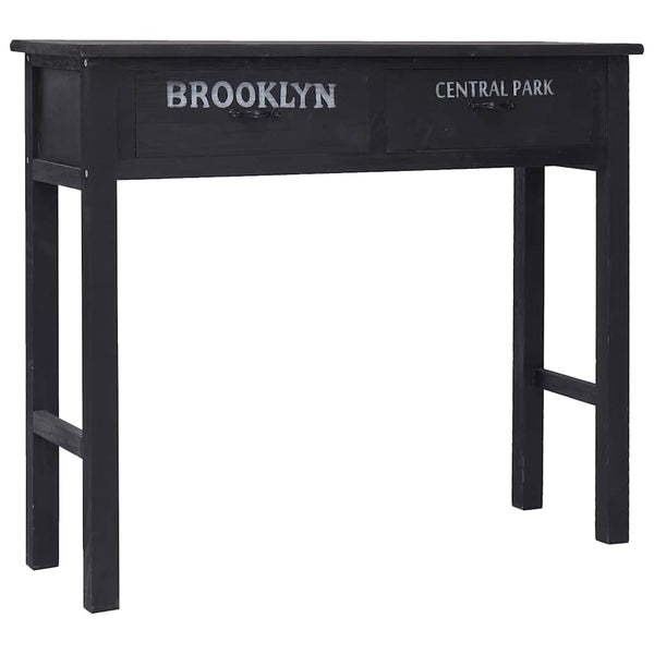 vidaXL Console Table Black 90 x 30 x 77 cm Wood