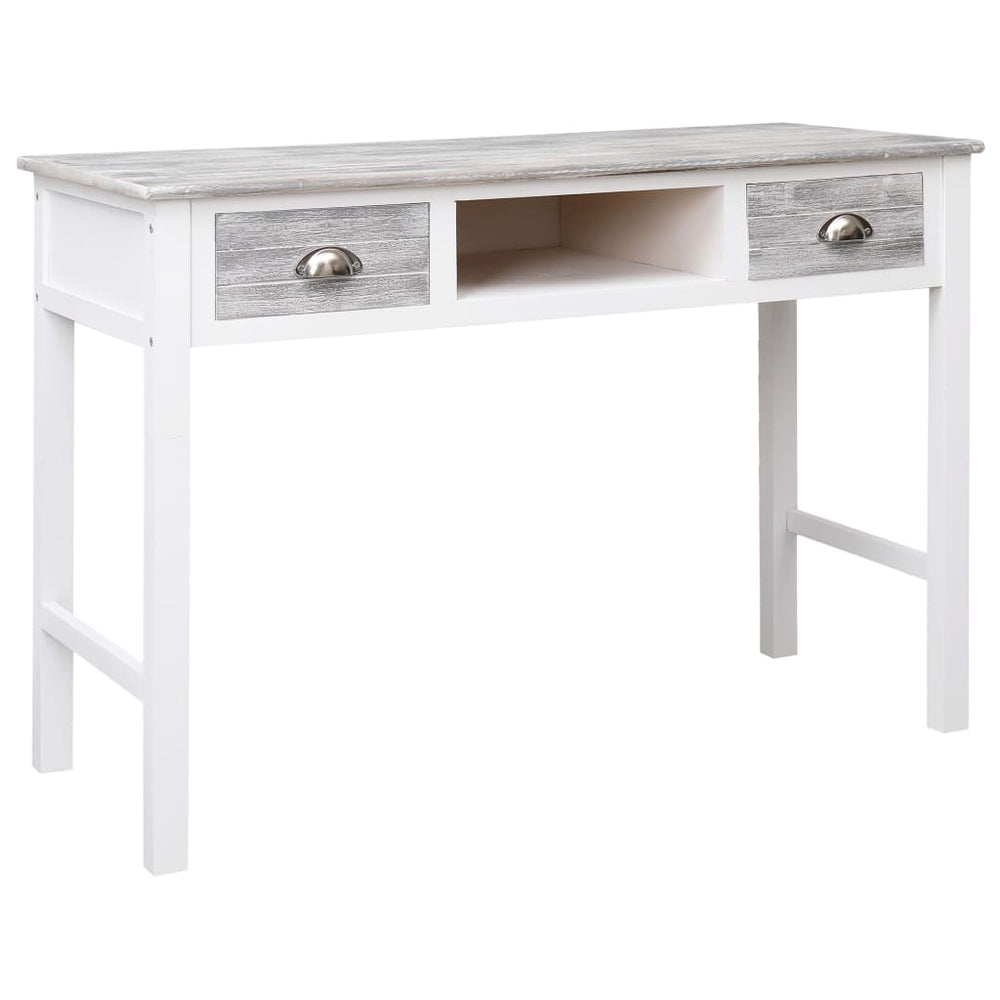 vidaXL Desk Grey 110x45x76 cm Wood