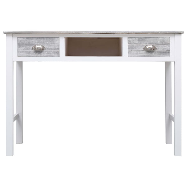 vidaXL Desk Grey 110x45x76 cm Wood