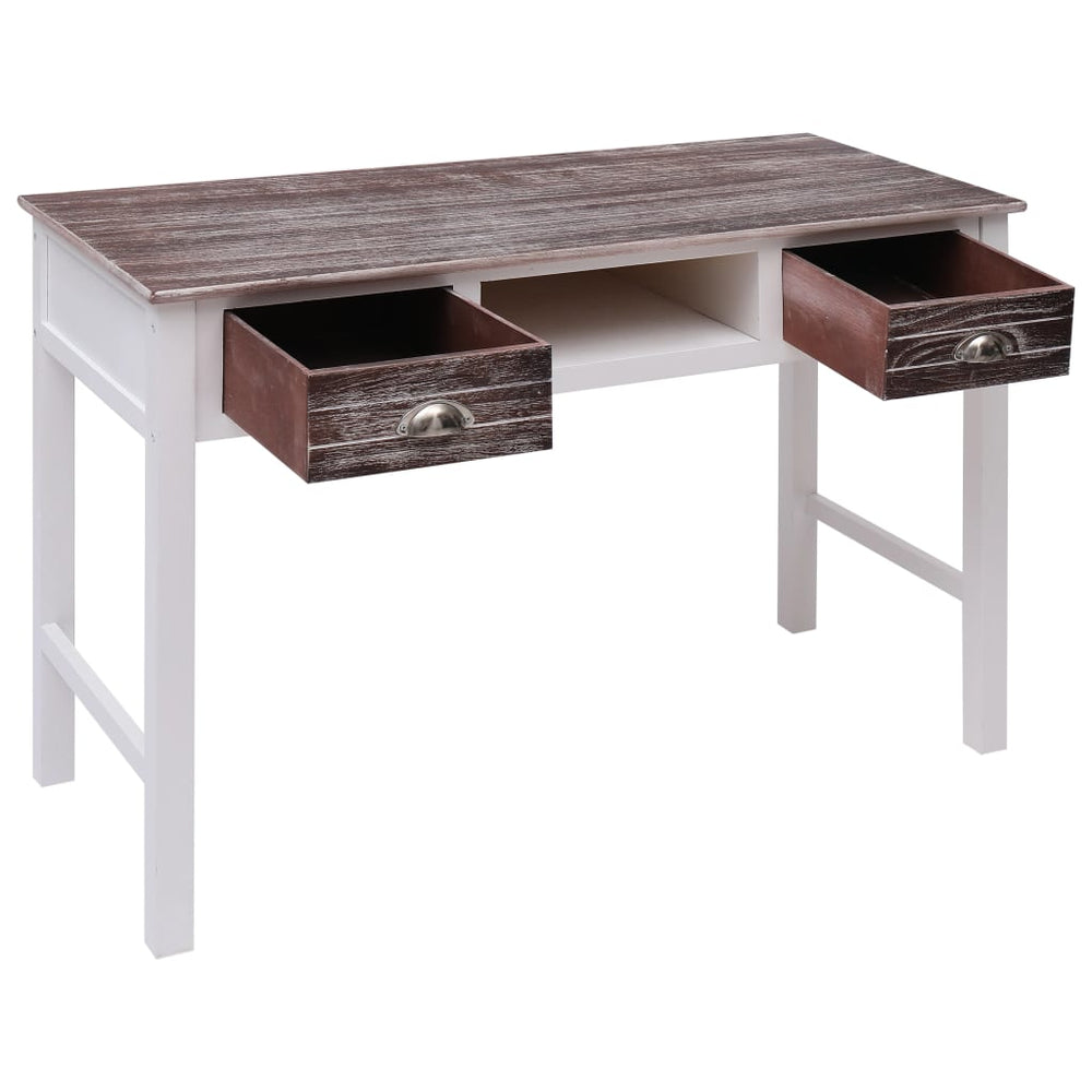 vidaXL Desk Brown 110 x 45 x 76 cm Wood