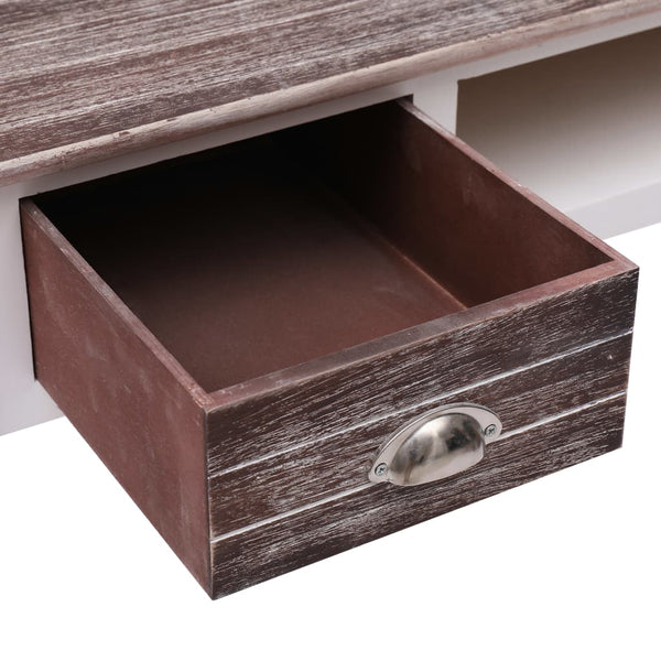 vidaXL Desk Brown 110 x 45 x 76 cm Wood