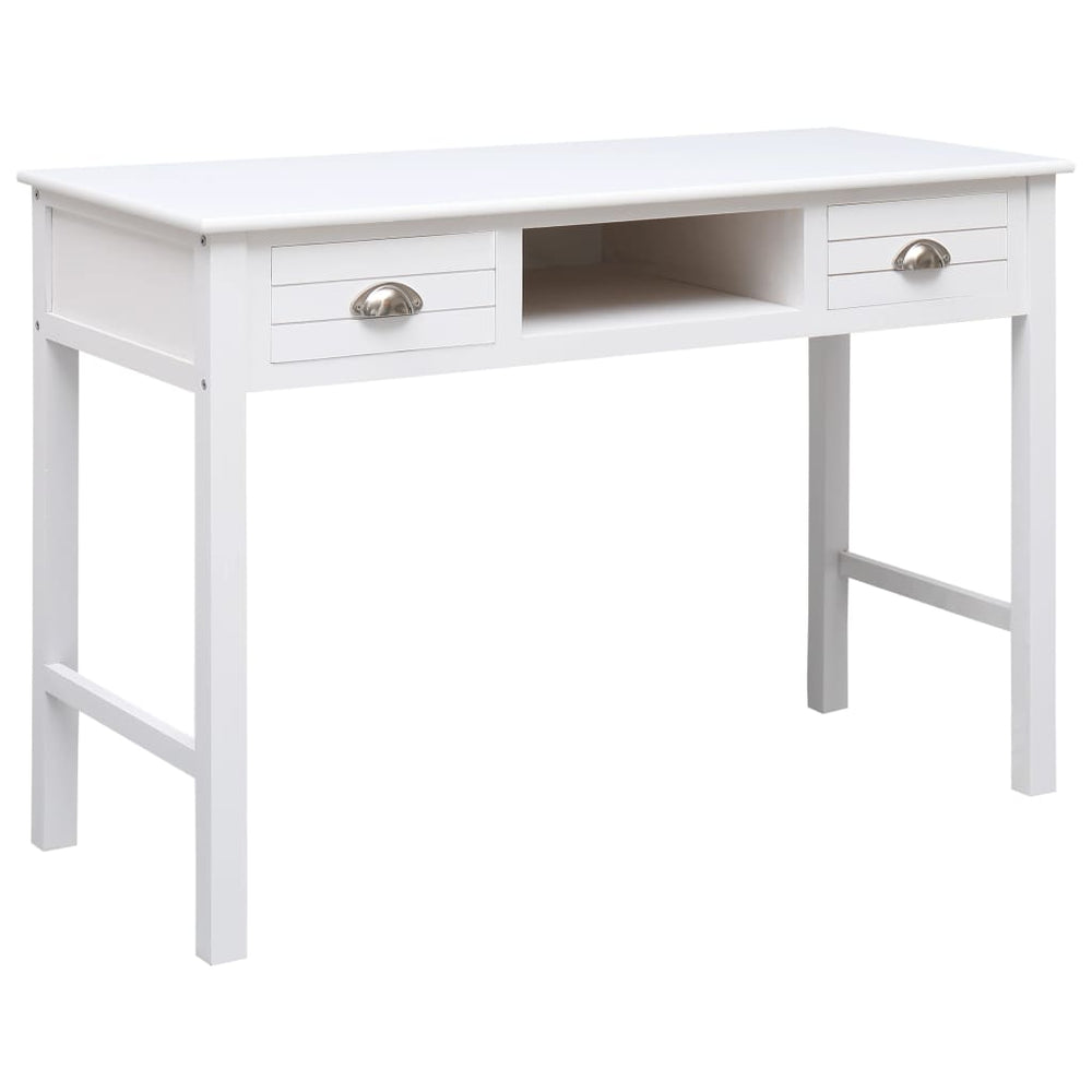 vidaXL Desk White 110x45x76 cm Wood