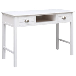 vidaXL Desk White 110x45x76 cm Wood