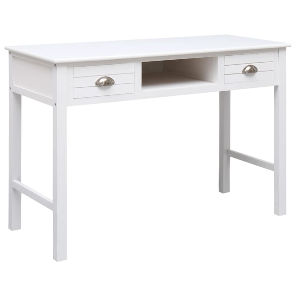 vidaXL Desk White 110x45x76 cm Wood