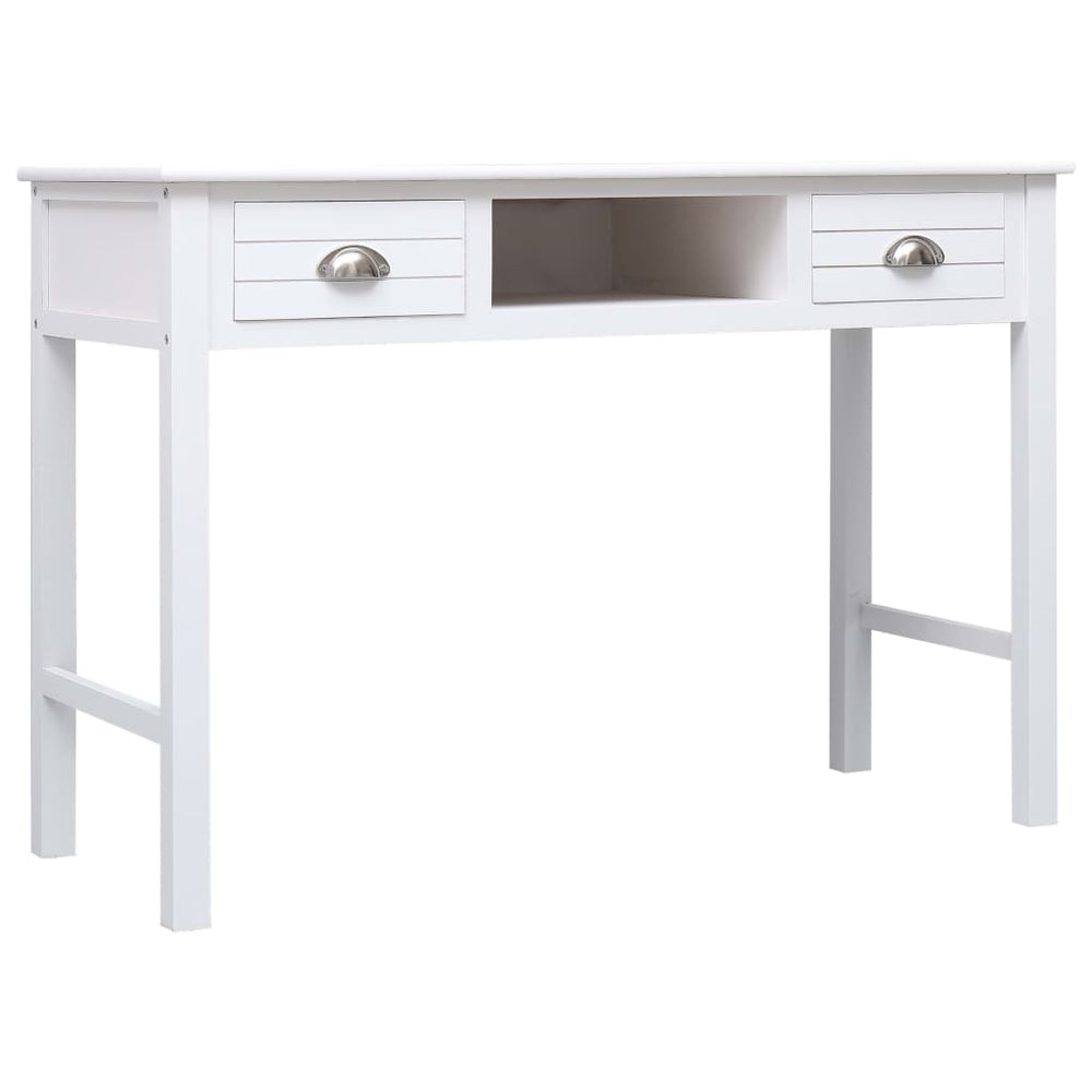 vidaXL Desk White 110x45x76 cm Wood