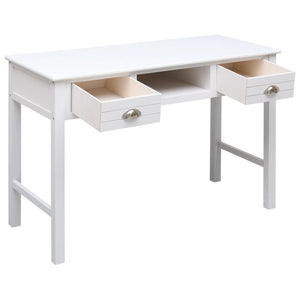 vidaXL Desk White 110x45x76 cm Wood