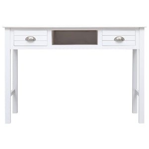 vidaXL Desk White 110x45x76 cm Wood