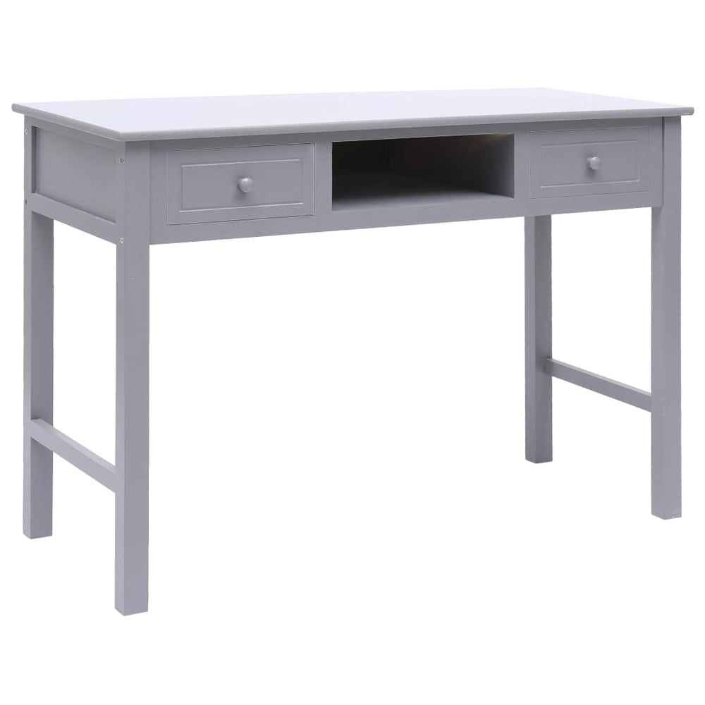 vidaXL Desk Grey 110x45x76 cm Wood