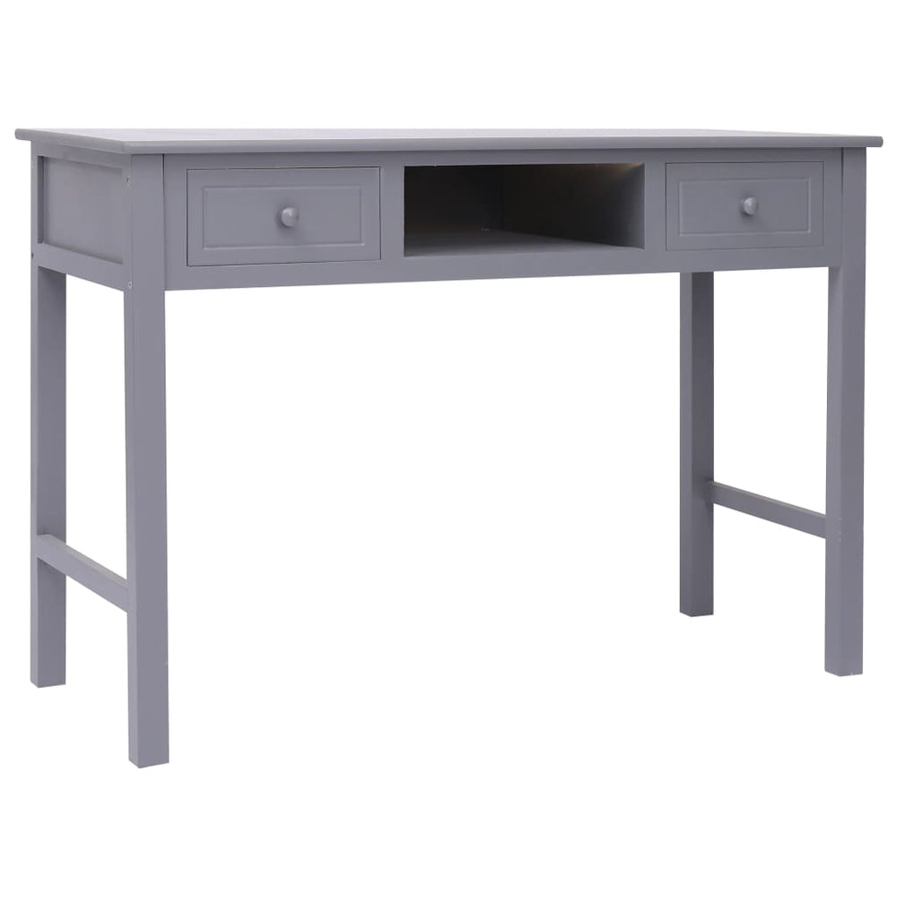 vidaXL Desk Grey 110x45x76 cm Wood