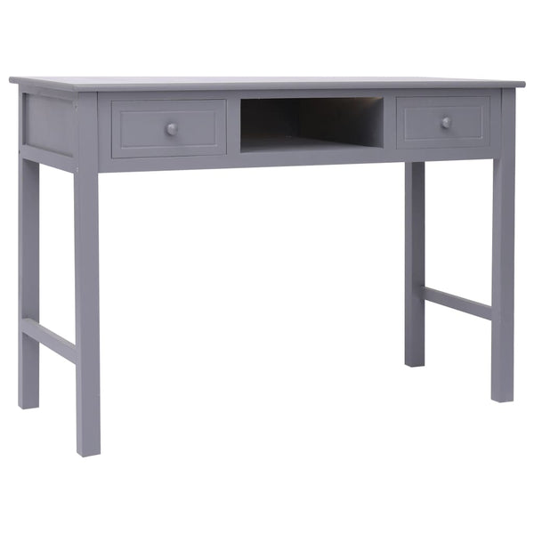 vidaXL Desk Grey 110x45x76 cm Wood
