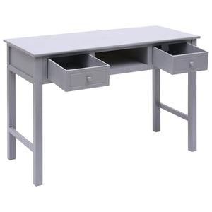 vidaXL Desk Grey 110x45x76 cm Wood