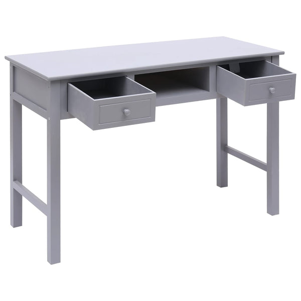 vidaXL Desk Grey 110x45x76 cm Wood