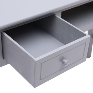 vidaXL Desk Grey 110x45x76 cm Wood